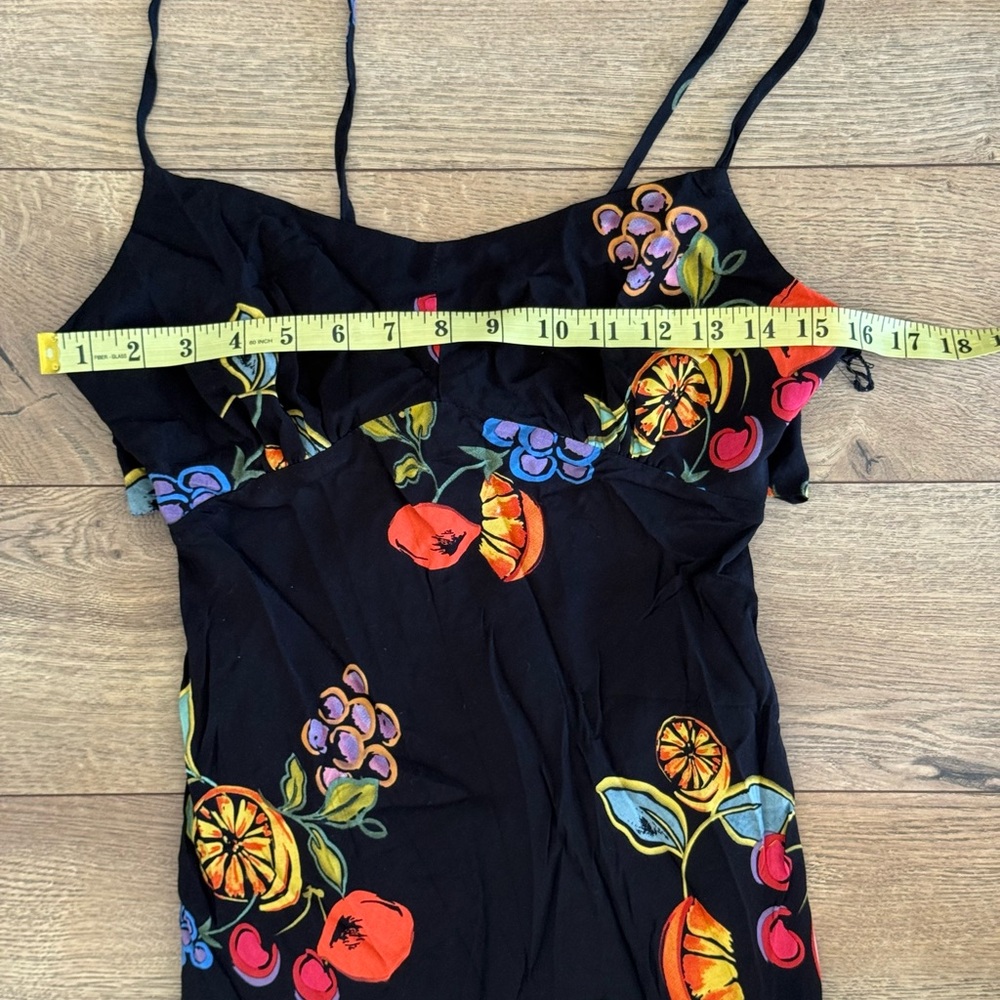 NEW Women’s Astr Black Maxi Dress with Colorful Mixed Fruit Design - Picture 10 of 16